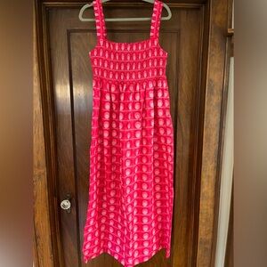 Zara Pink Sleeveless Maxi Dress with Square Neck